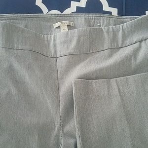 Grey striped pull on trousers